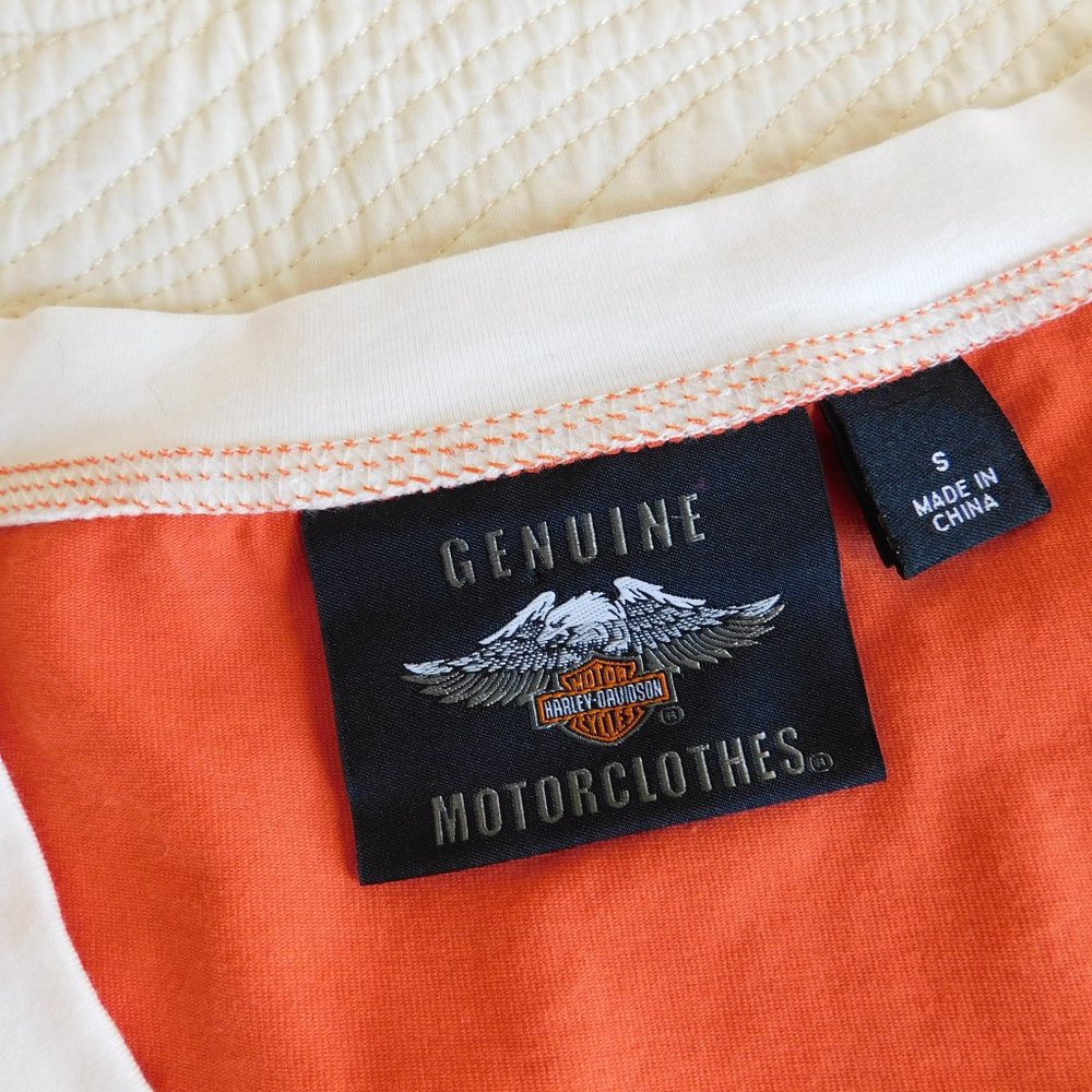 Harley Davidson logo V neck ringer Sturgis T shirt - Picture 12 of 16